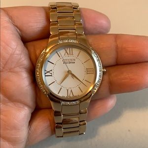 Gold and genuine diamond accent Citizen watch